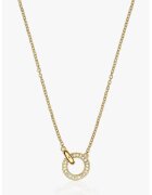 INDIRA Колие с 14К златно покритие и цирконий Golden Linked 2 Microns - Златист