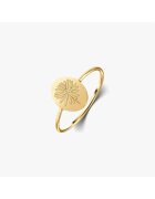 INDIRA Сребърен пръстен Birth Flower Golden - априлска маргаритка