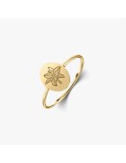 INDIRA Сребърен пръстен Birth Flower Golden - Майскала May Lilly