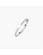 INDIRA Сребърен пръстен Pearl Solitaire