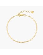 INDIRA Сребърна гривна Golden Anchor