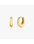 INDIRA Сребърни обеци Golden Mini Dome