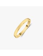 INDIRA Средна халка Bevel - 14к жълто злато - плосък профил - минималистична