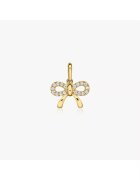 INDIRA Висулка от жълто злато Bow Charm