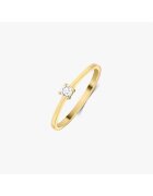 INDIRA Златен пръстен Timeless - Диамант 0.1 CT