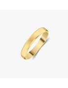 INDIRA Златна халка 14k - плосък профил - без камък - за жени