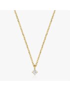 INDIRA Златна огърлица Timeless - Диамант 0.03 CT