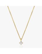 INDIRA Златна огърлица Timeless - Диамант 0.05 CT