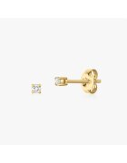 INDIRA Златни обеци Timeless - Диамант 0.06 CT