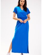 InfiniteYou Дамска рокля Памук - M290 - Синя -