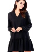 InfiniteYou Infinite You Дамска мини рокля Rochie Anase M146 черна - Черен