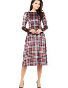 InfiniteYou Infinite You Rochie midi dama Adella M147 черно червено - Черен