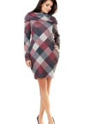 InfiniteYou Infinite You Rochie мини дама Gwenervudd M159 бордо-сив - Бордо