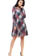 InfiniteYou Infinite You Rochie mini dama Lisarad M158 бордо-сив - Бордо