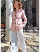INNES Atelier Сако с лен с двуредно закопчаване