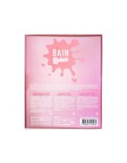 Inuwet Подаръчен комплект Splash Bath пяна за вана таблетка и ефервесцентни сърца ягода 4 бр.