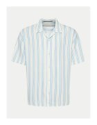 Jack and Jones Мъжка риза - 304376276 - Памук/Лен/Вискоза - 2XL INTL - Синя