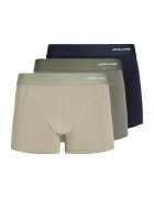 Jack & Jones Боксерки с еластична талия - 3 чифта Каки/Тъмносин