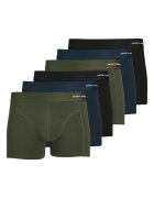 Jack & Jones Боксерки с еластична талия - 6 чифта - Зелен/Черен/Син