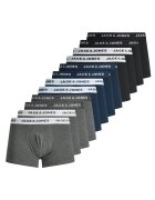 Jack & Jones Боксерки с лого на талията - 12 чифта - Черен/Сив/Син