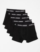 Jack & Jones Боксерки с памук с лого - 5 чифта Черен