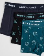 Jack & Jones Боксерки с принт - 3 чифта Зелен/Черен/Тъмносин