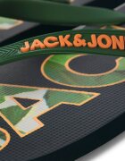 Jack & Jones Чехли с релефно лого Тъмнозелен