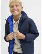 Jack & Jones Двулицево яке с качулка - Кралско Синьо/Тъмносин