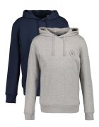 Jack & Jones Худи с памук - 2 броя - Сив меланж/Тъмносин