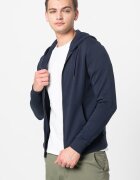 Jack & Jones Худи с памук Basic с цип Тъмносин