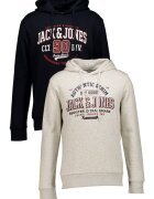 Jack & Jones Худи с памук с лого - 2 броя - Бледочервен/Мръснобял/Тъмносин