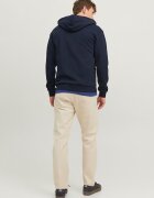 Jack & Jones Худи с цип и странични джобове Тъмносин