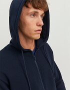 Jack & Jones Худи с цип и странични джобове Тъмносин