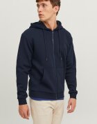 Jack & Jones Худи с цип и странични джобове Тъмносин