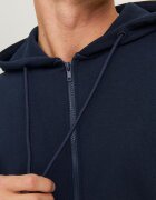 Jack & Jones Худи с цип и странични джобове Тъмносин