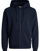 Jack & Jones Худи с цип и странични джобове Тъмносин