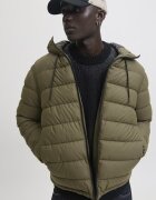 Jack & Jones Капитонирано яке с качулка Каки