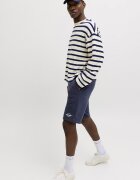 Jack & Jones Къс панталон с органичен памук с връзка Тъмносин