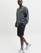 Jack & Jones Къс спортен панталон с лого Избеляло черно