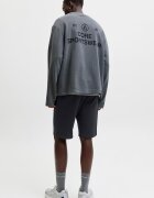 Jack & Jones Къс спортен панталон с лого Избеляло черно