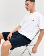 Jack & Jones Къса пижама от памук Бял/Ултрамарин синьо