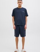 Jack & Jones Къса пижама от памук Тъмносин