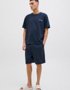 Jack & Jones Къса пижама от памук Тъмносин