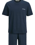 Jack & Jones Къса пижама от памук Тъмносин