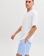 Jack & Jones Къса свободна пижама с джобове Бял/Ледено синьо