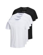 Jack & Jones Тениски от органичен памук - 5 броя - Бял/Черен/Тъмносин