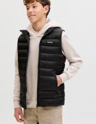Jack & Jones Леко подплатен елек с джобове с цип Черен