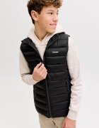 Jack & Jones Леко подплатен елек с джобове с цип Черен