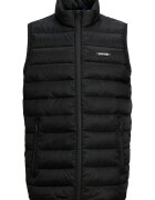 Jack & Jones Леко подплатен елек с джобове с цип Черен