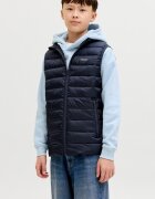 Jack & Jones Леко подплатен елек с джобове с цип Тъмносин